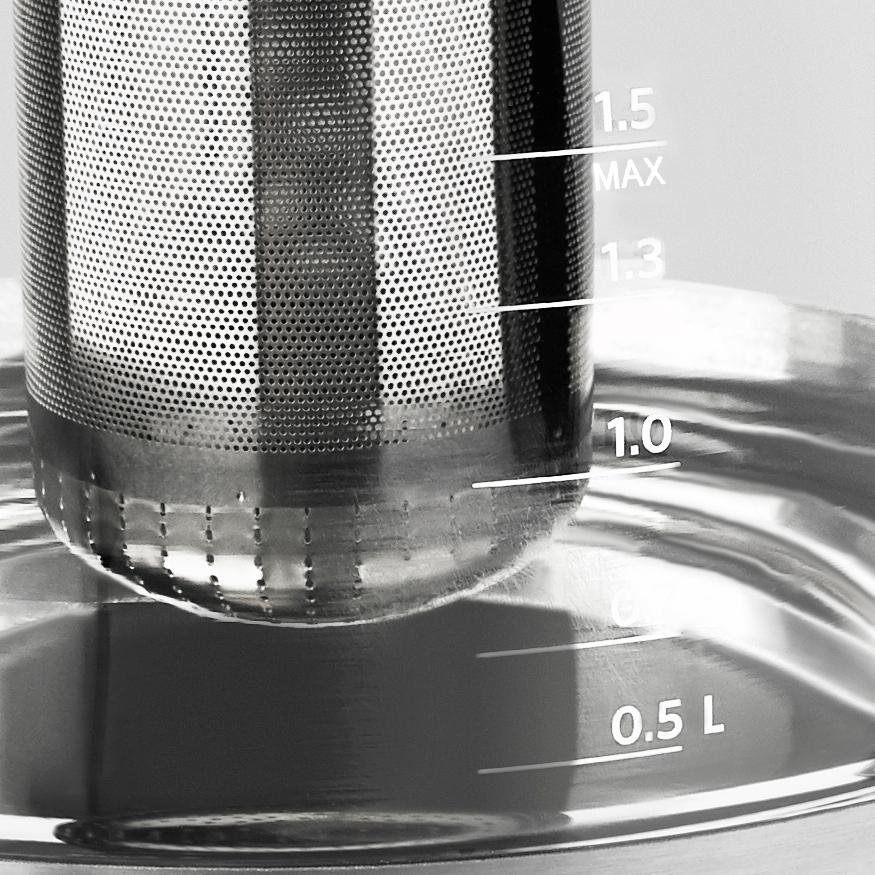 KitchenAid KEK1322SS Electric Glass Tea Kettle, 1.5 L