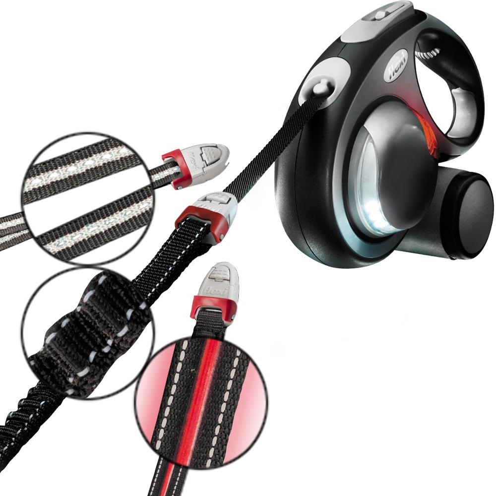 flexi Vario Medium Retractable Dog Leash Tape 16'/5m, Pink Amazon.ca