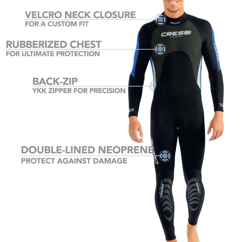 Cressi Morea Mens Wetsuit Full 3mm, in Premium High Stretch Neoprene