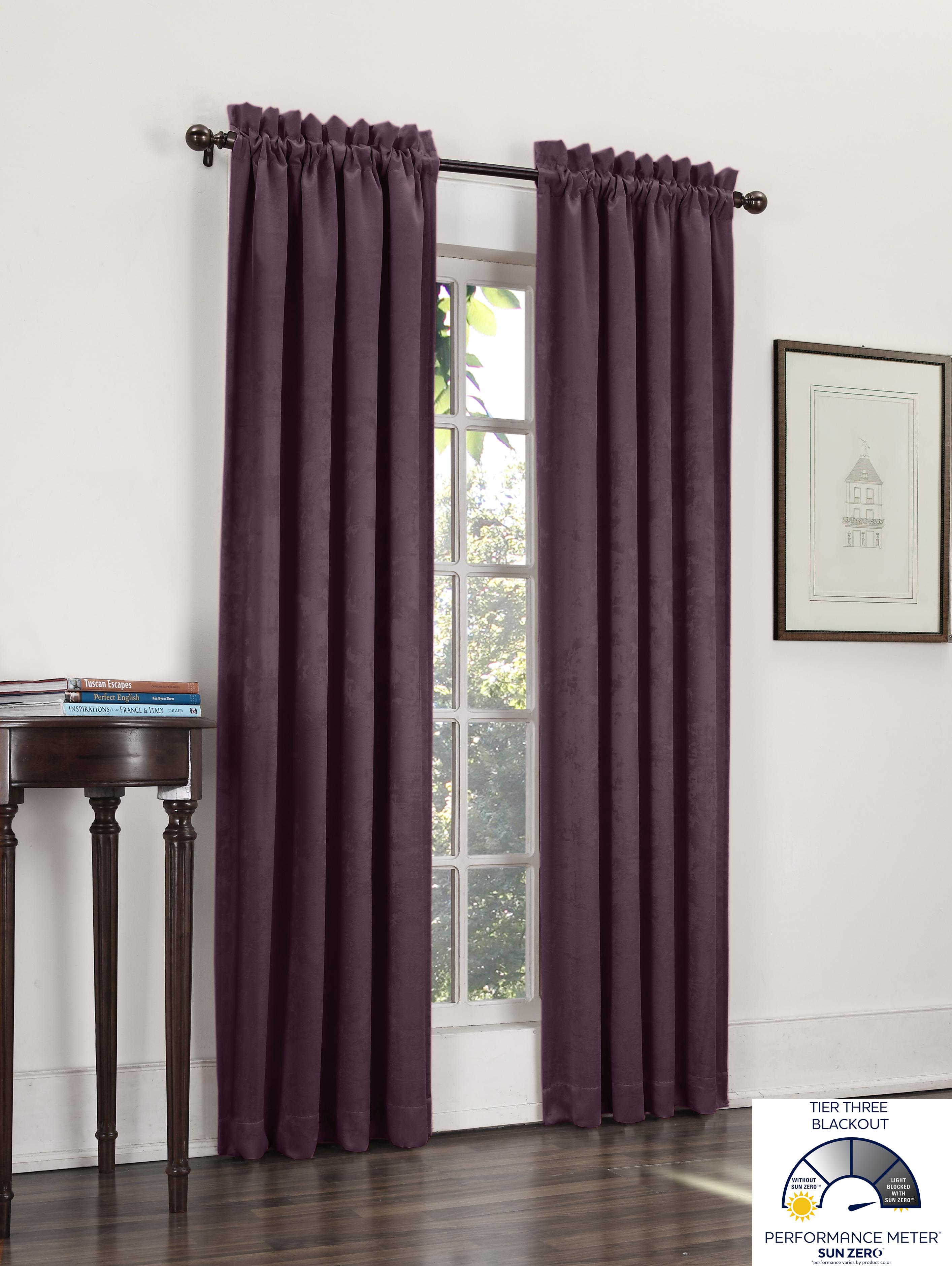 Buy Sun Zero Cassidy Textured Velvet Blackout Rod Pocket Curtain