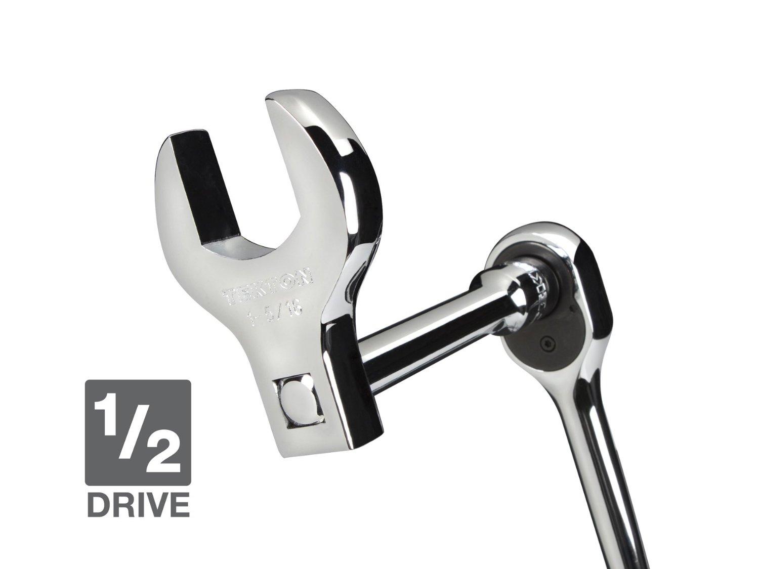 TEKTON 2585 1/2Inch Drive Jumbo Crowfoot Wrench Set, Inch, 11/16Inch
