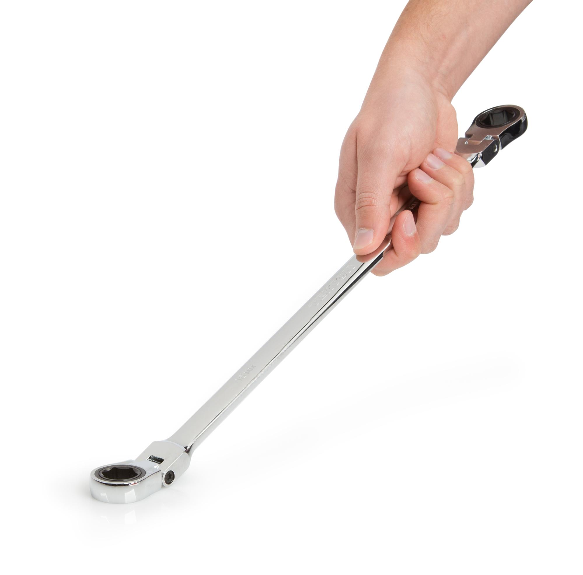 TEKTON WRN77164 Extra Long FlexHead Ratcheting Box End Wrench Set with