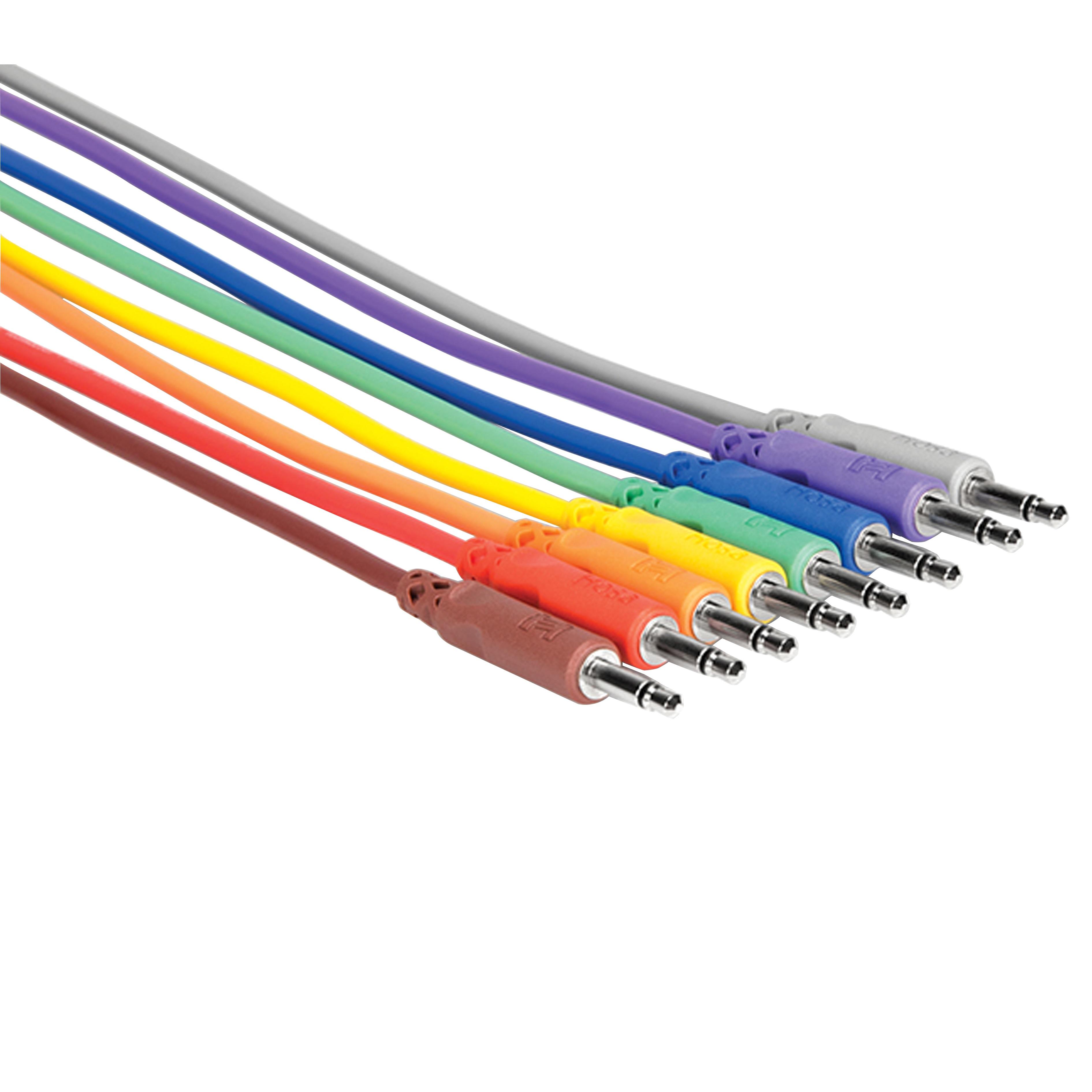 Hosa CSS830 1/4 inch TRS to 1/4 inch TRS Balanced Patch Cables, 1 ft