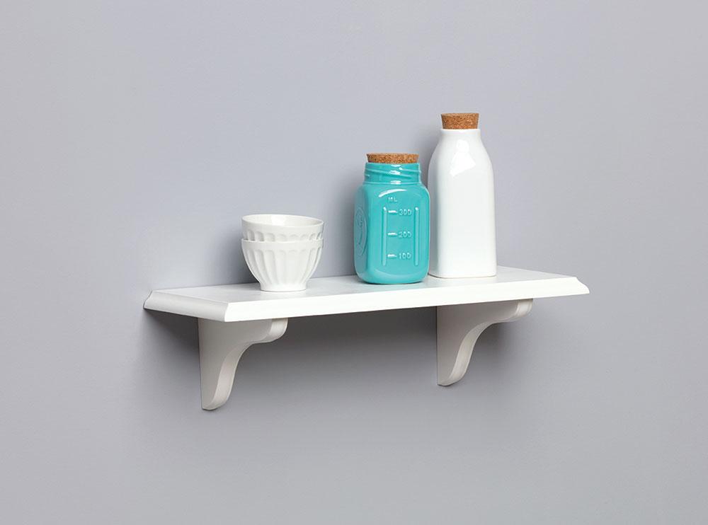ShelfMade KT0148818WT Wood Shelf Kit, White, 8Inch by