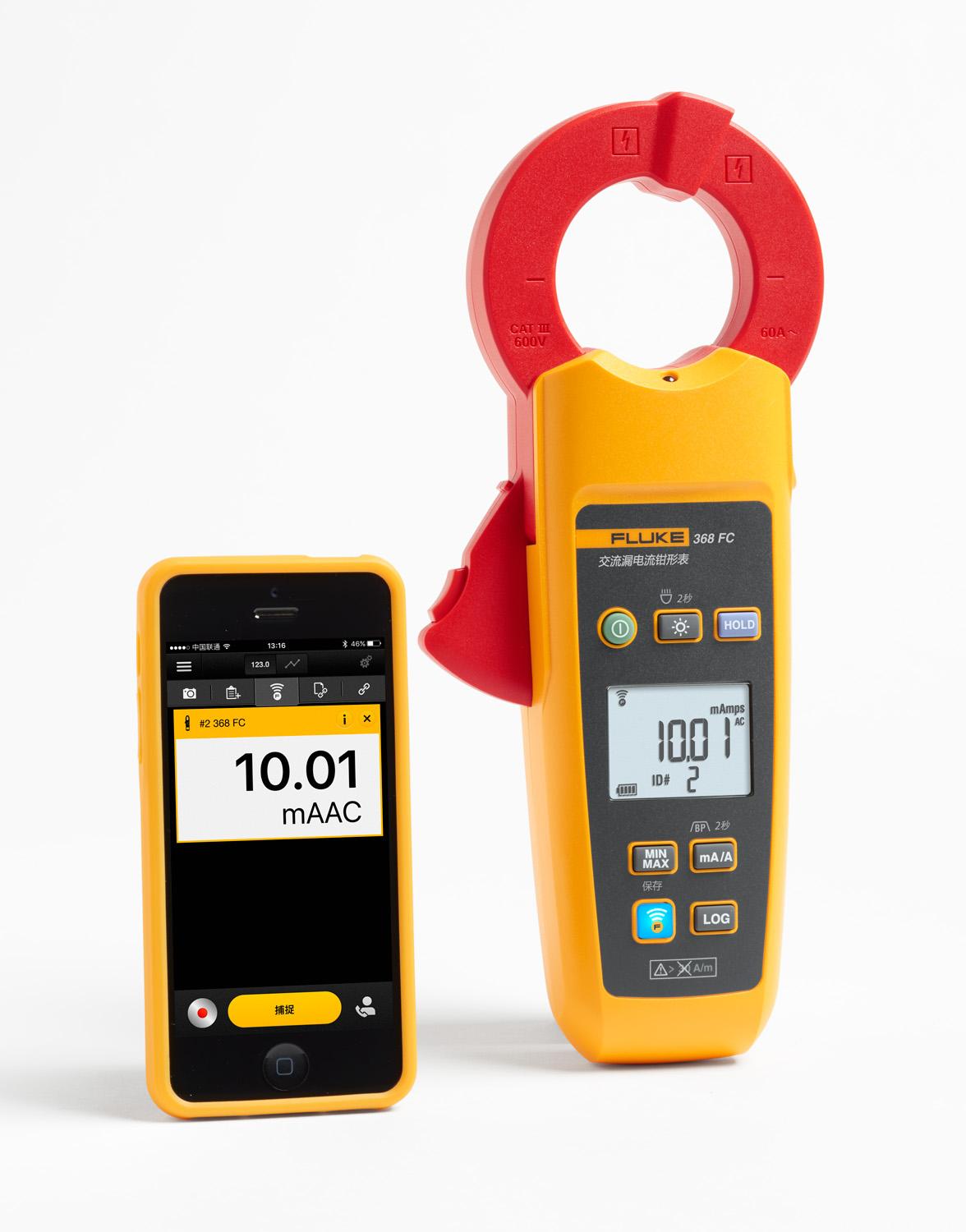 Fluke 368 FC Wireless Leakage Current Clamp Meter, 40 mm Jaw Amazon
