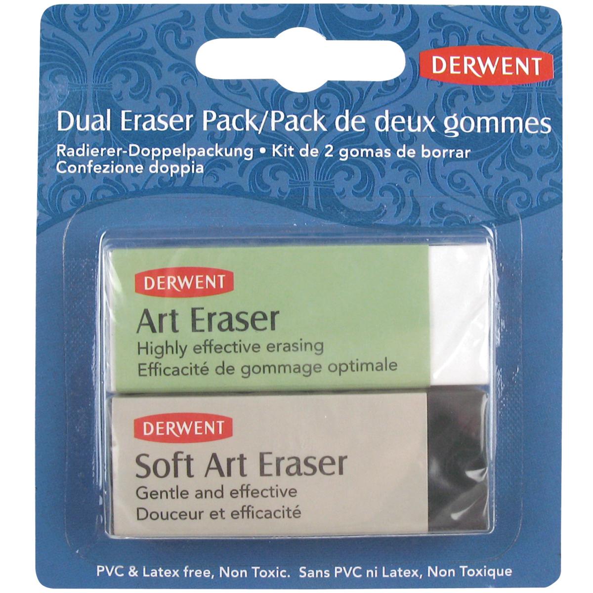 Derwent Dual Eraser Art Eraser and Soft Art Eraser Pack of 2 Amazon