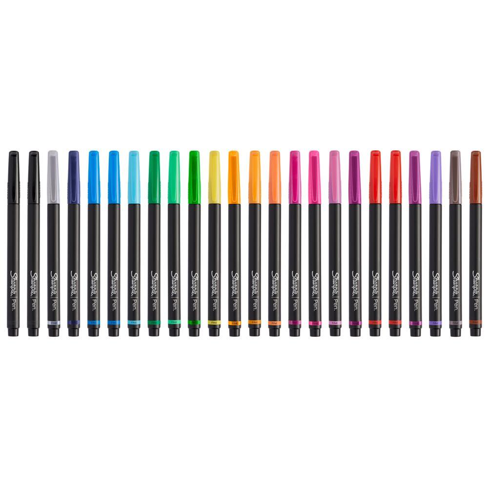 Sharpie Felt Tip Pens Medium Point Art Pen Set (Assorted Colours) 24