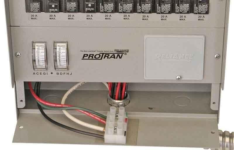 Reliance Controls 31410CRK Pro/Tran 10-Circuit 30 Amp Generator