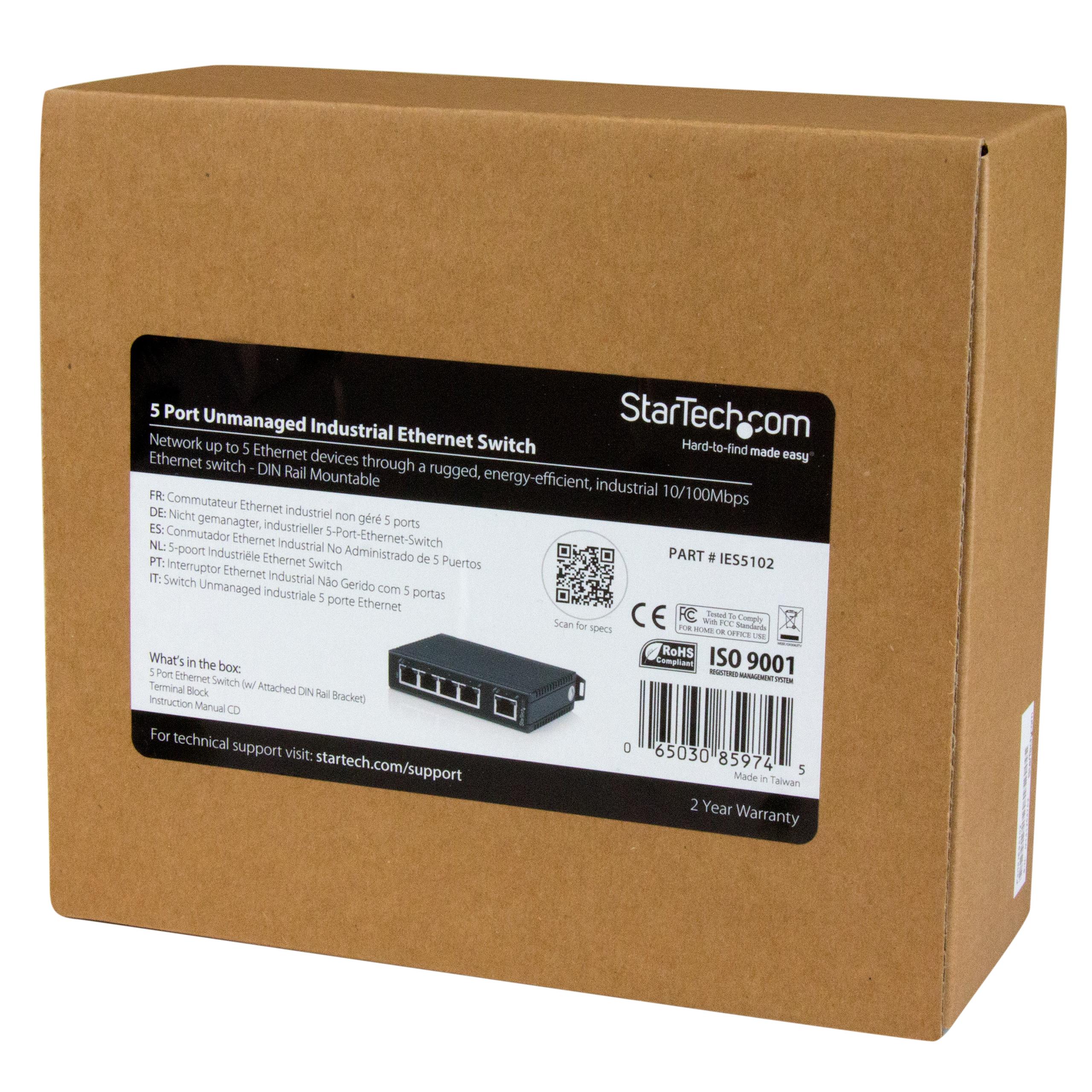 5 Port Industrial Switch DIN Rail