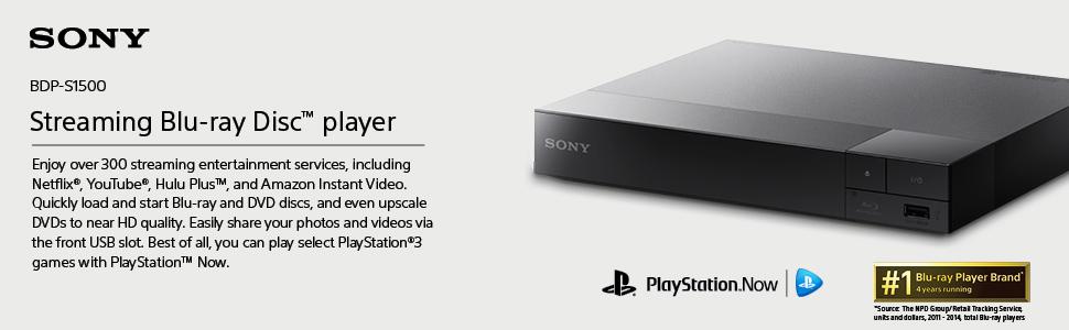 Blu-rayプレイヤー　SONY BDP-S1500 Sony BDP-S1500 Blu-Ray Disc Player (Black) : Amazon.in