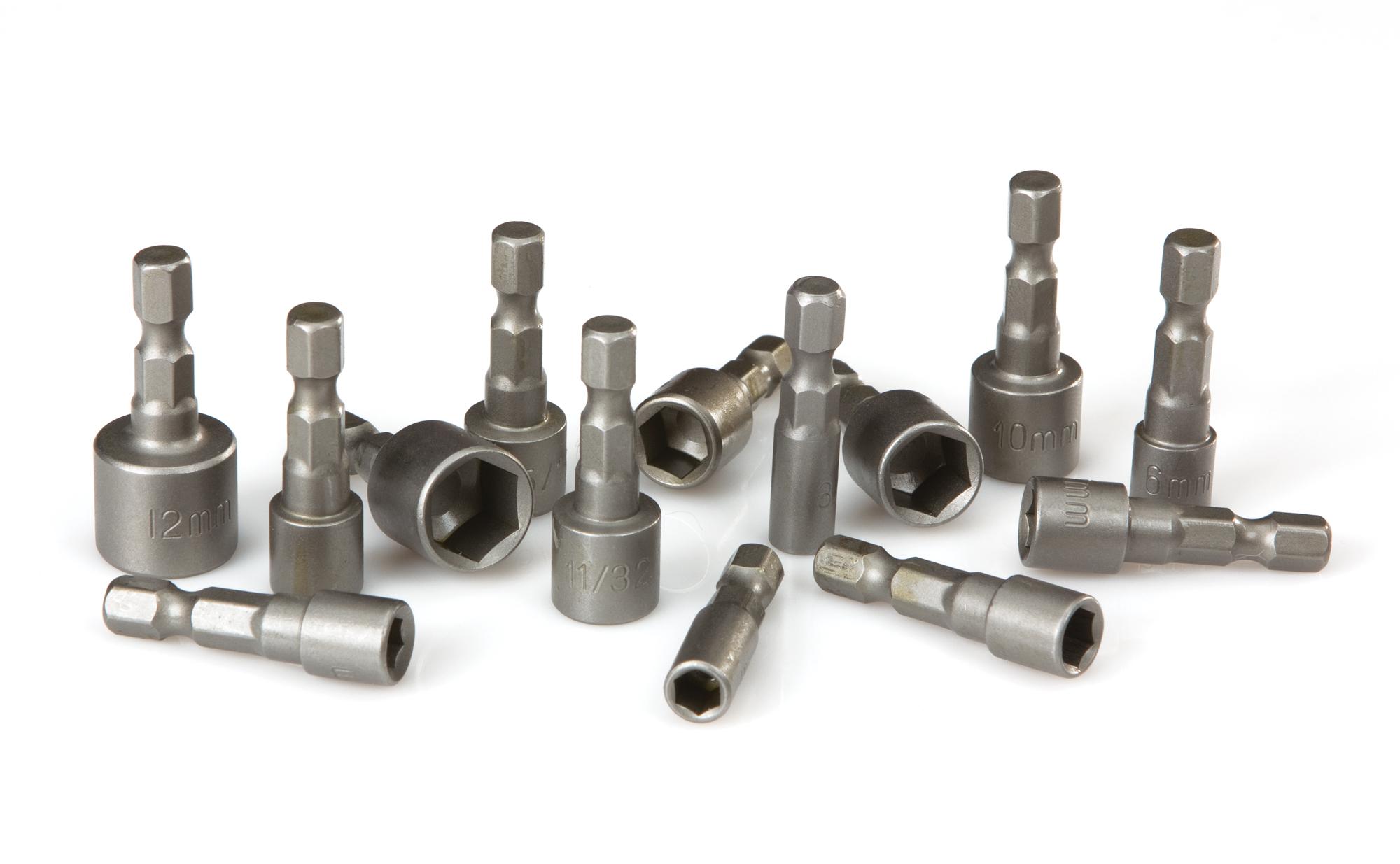 TEKTON 2938 QuickChange Power Nut Driver Bit Set with Detents, 14