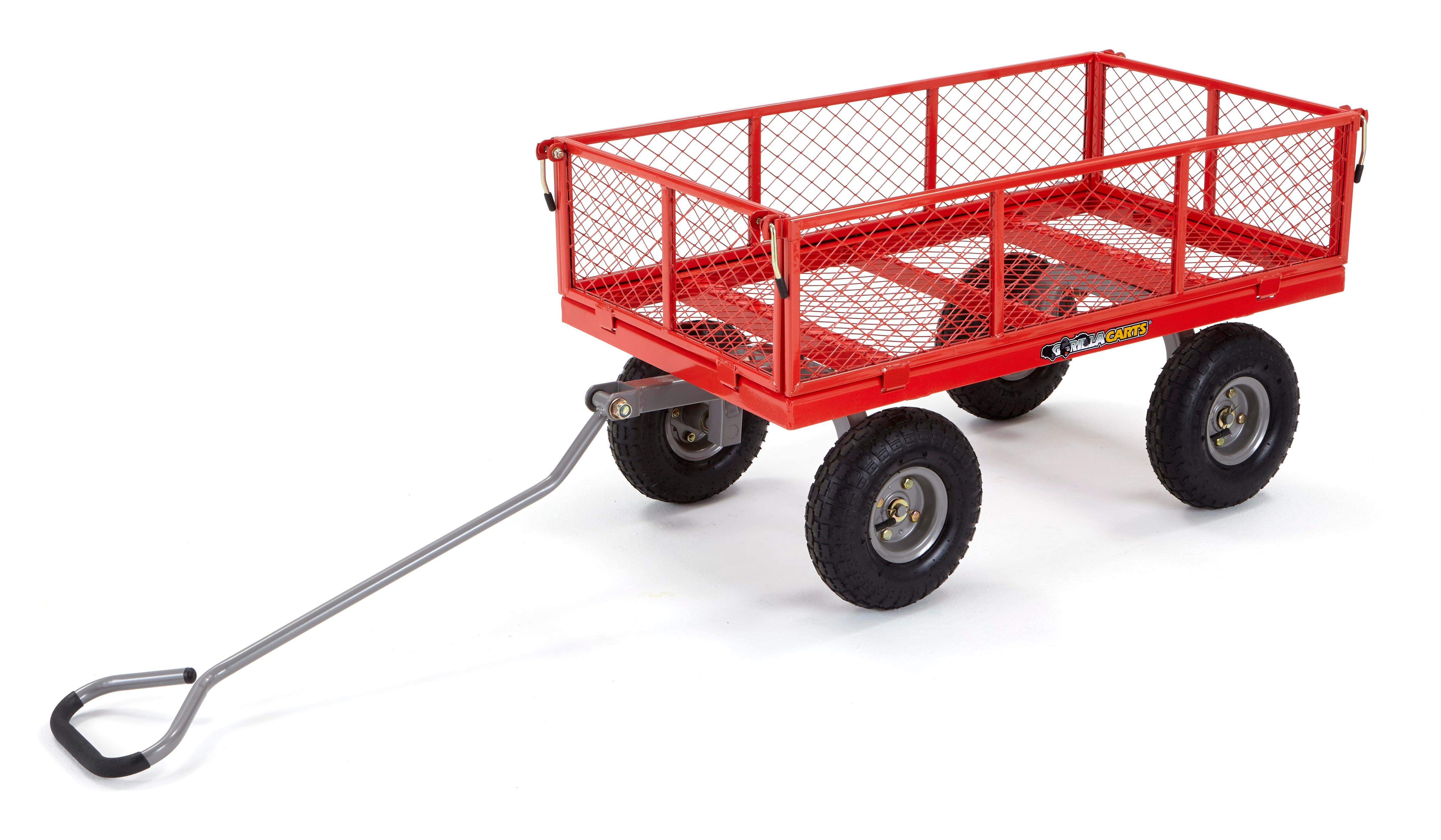 Gorilla Carts Steel Utility Cart with Removable