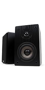 Micca MB42 Bookshelf Speakers with 4-Inch Carbon Fiber