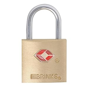 TSA, travel, luggage lock, brass, 4 pack