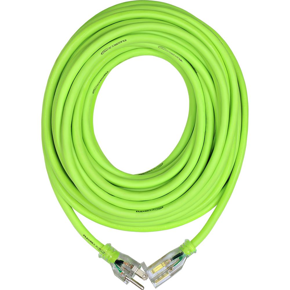 Flexzilla Pro Extension Cord, 12/3 AWG SJTW, 50', Lighted Plug, Indoor