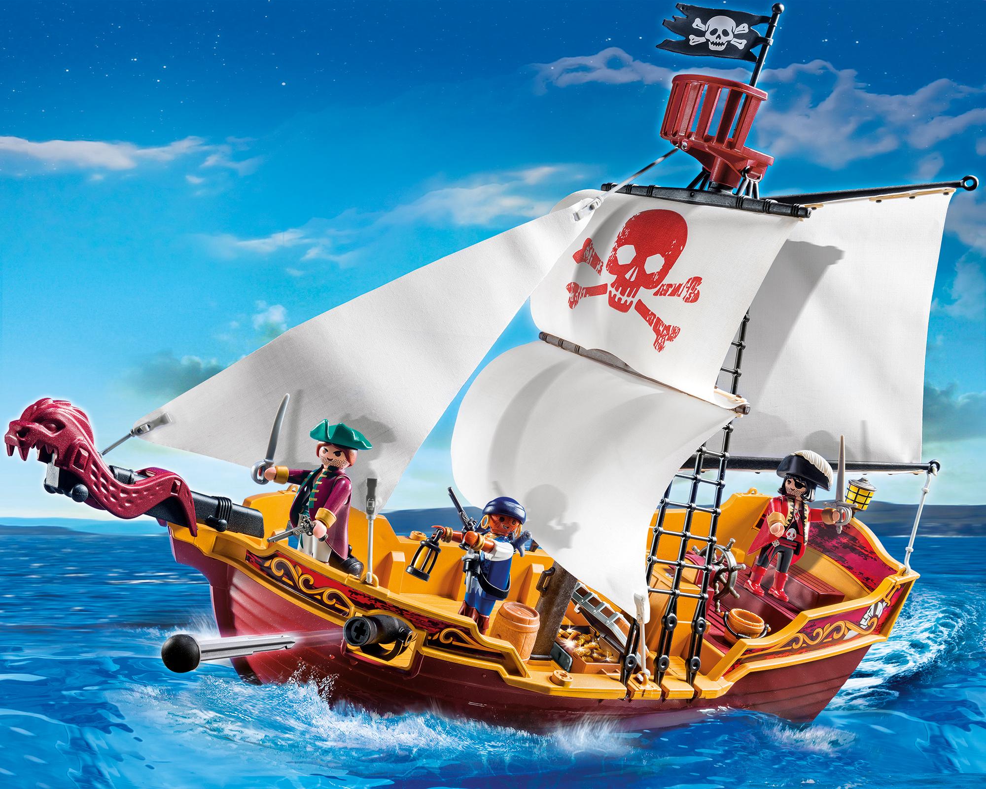 Playmobil Red Serpent Pirate Ship, Building Sets Amazon Canada