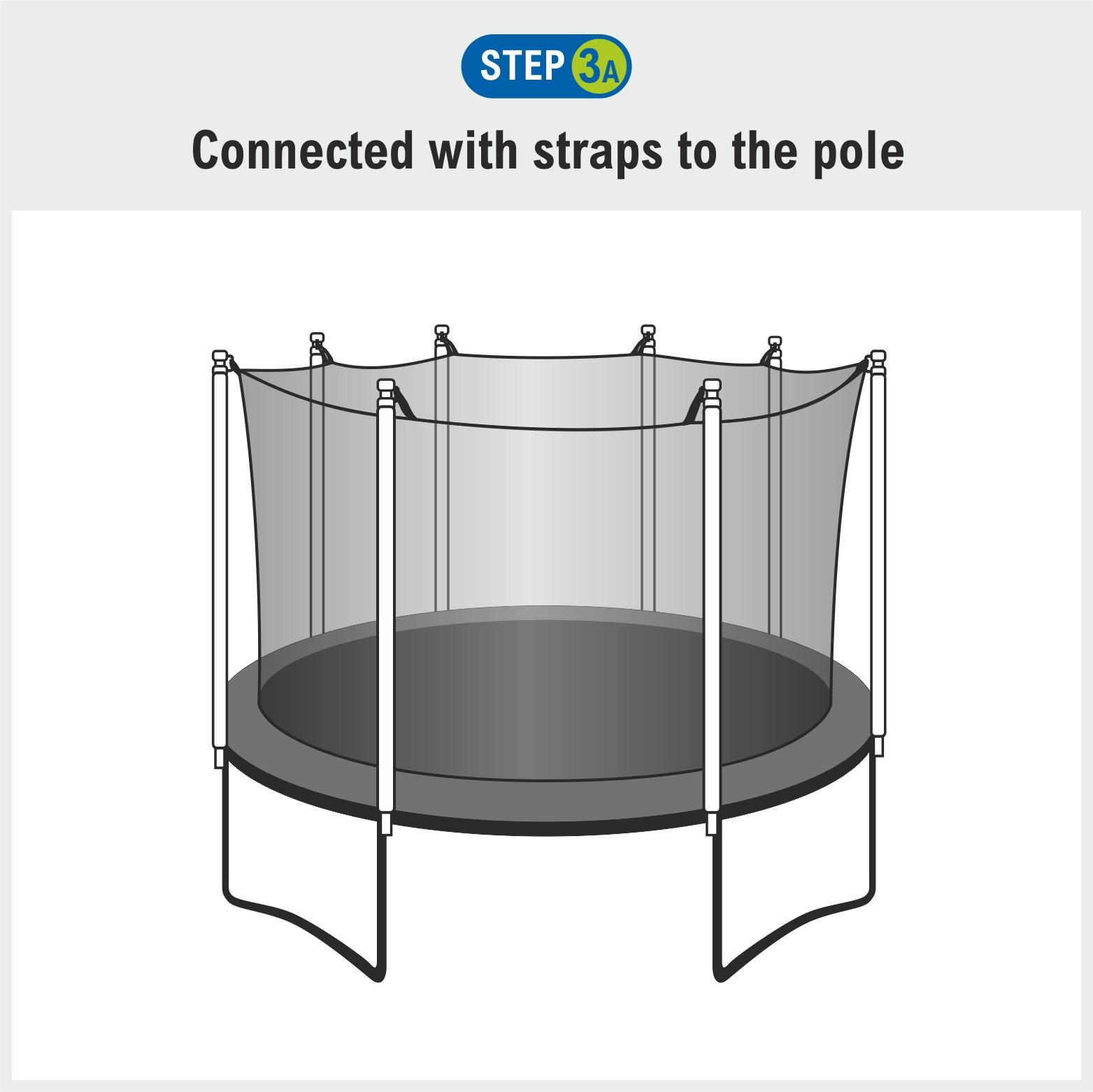 Upper Bounce Trampoline Enclosure Safety Net for Round Frame