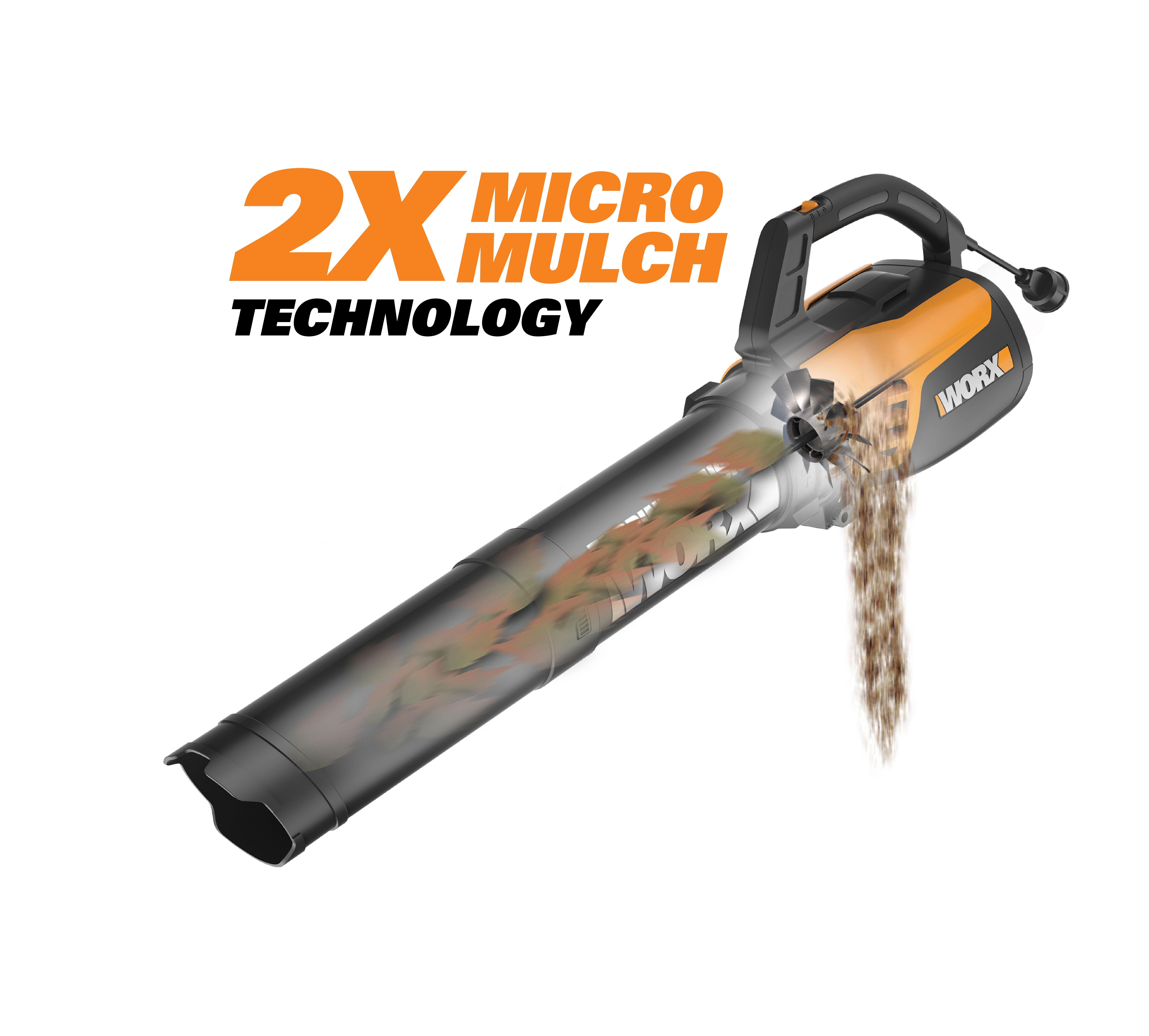 WORX Turbine Fusion Leaf Blower, Mulcher, and Vacuum with DualStage