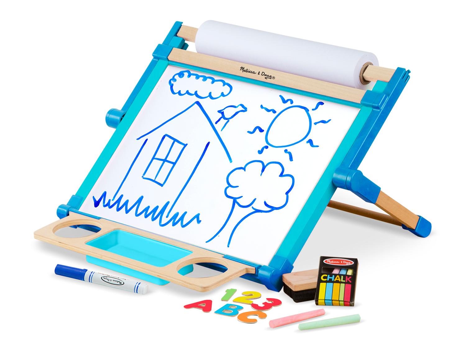 Melissa & Doug DoubleSided Tabletop Art Easel DryErase