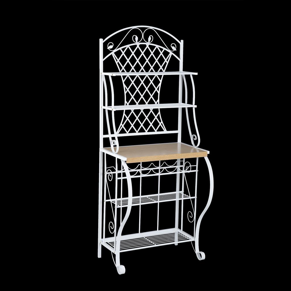 Southern Enterprises Trellis Bakers Rack with Scroll Work