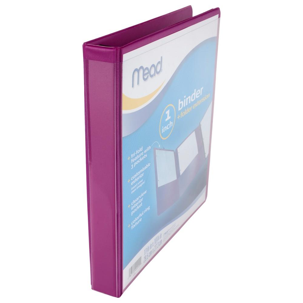 Mead 3 Ring Binder, TriFold, 1 Inch, Red (72155) Amazon.in Office