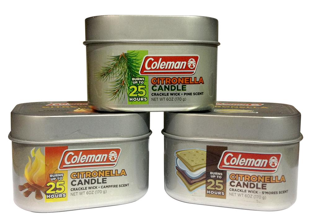 Coleman Scented Citronella Candle, Campfire Scent with Wooden Crackle