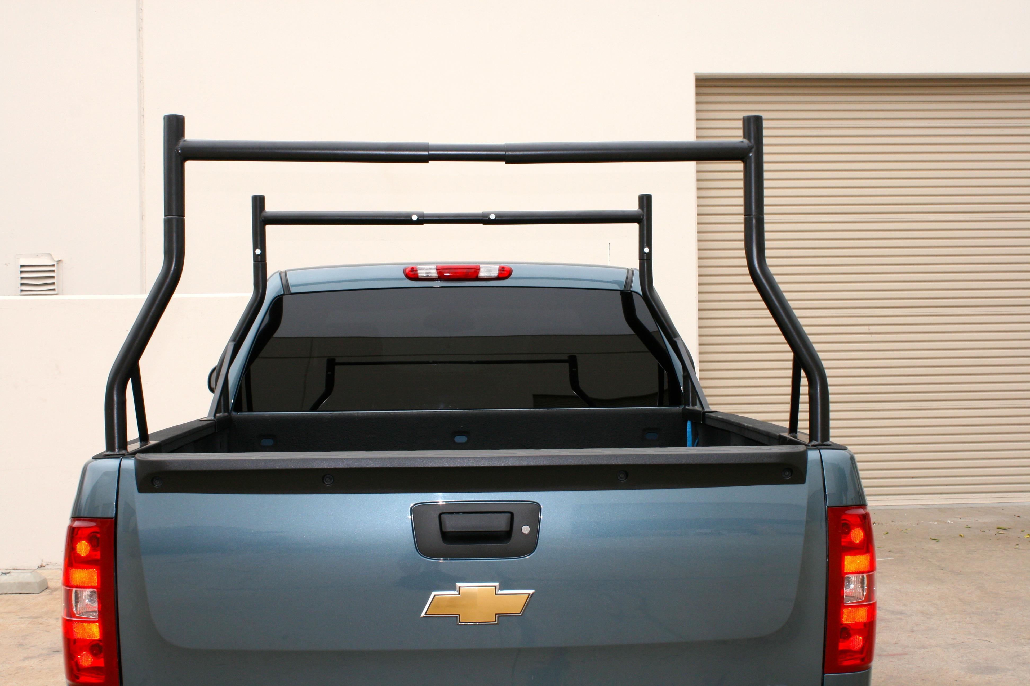 MaxxHaul 70386 Black Adjustable PickUp Truck Rack, Ladder Rack