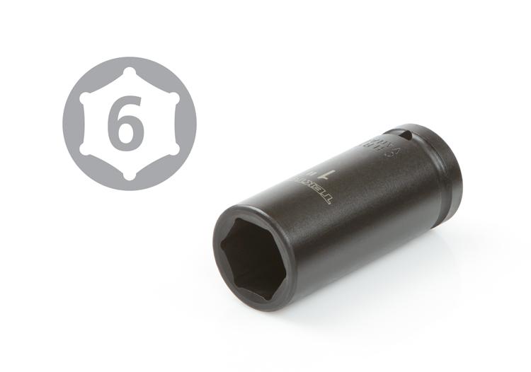 TEKTON 4891 3/4Inch Drive Deep Impact Socket Set, Inch, CrV, 6Point