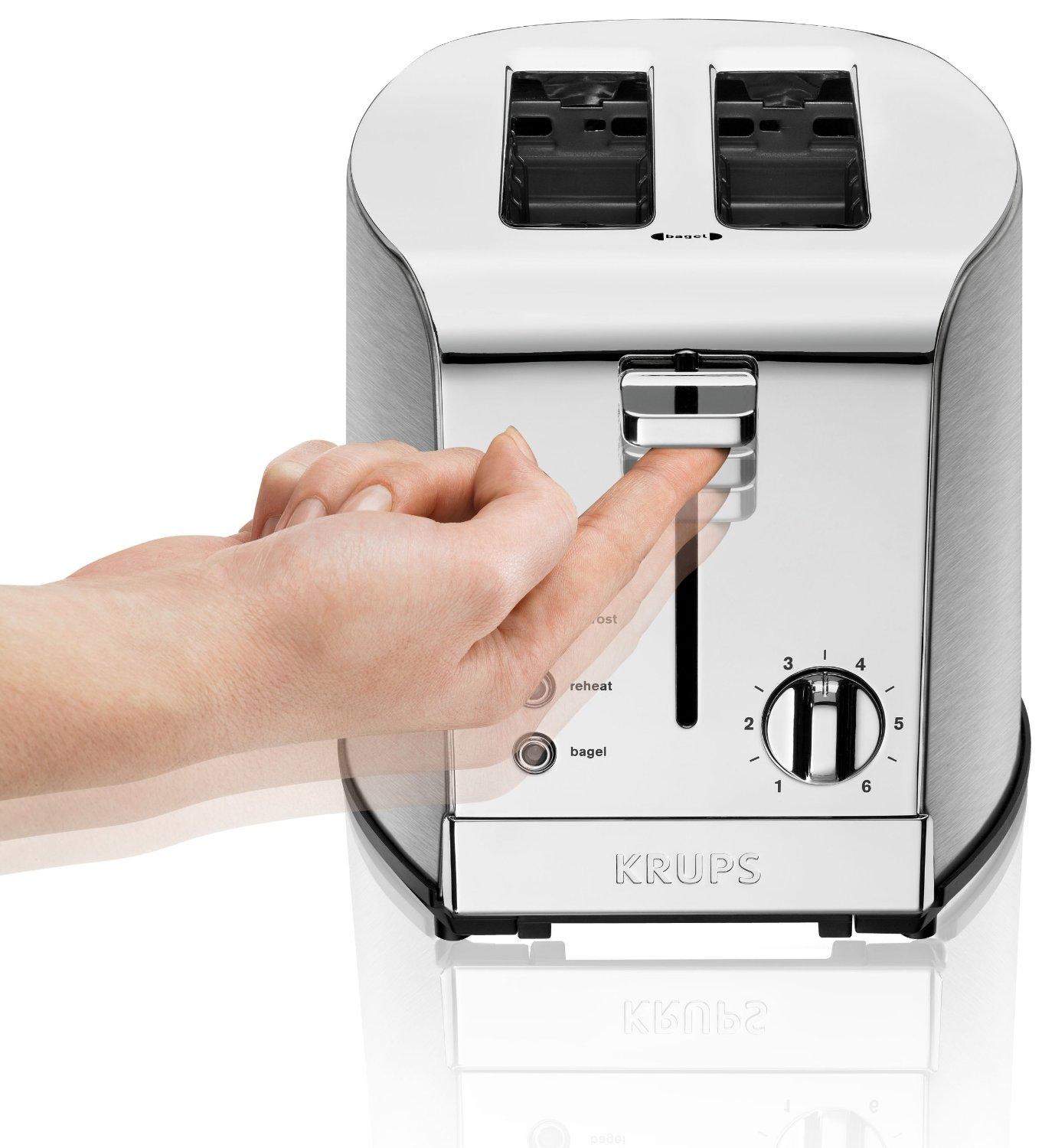 KRUPS KH732D50 2Slice Toaster, Stainless Steel Toaster, 5