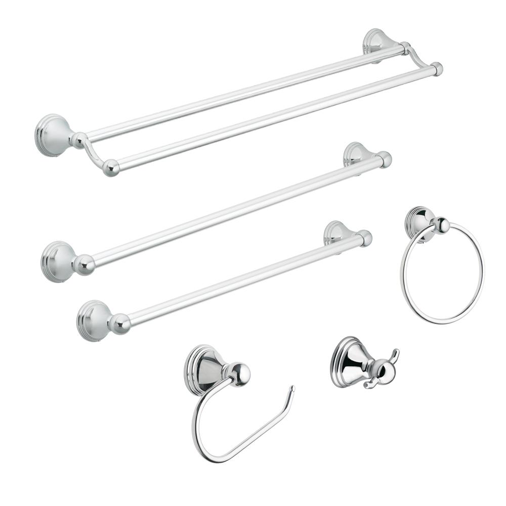 Moen DN8422CH Preston 24Inch Bathroom Double Towel Bar, Chrome