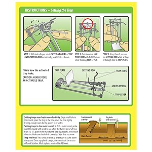 Sweeney's Gopher Trap - 2 Pack Instructions