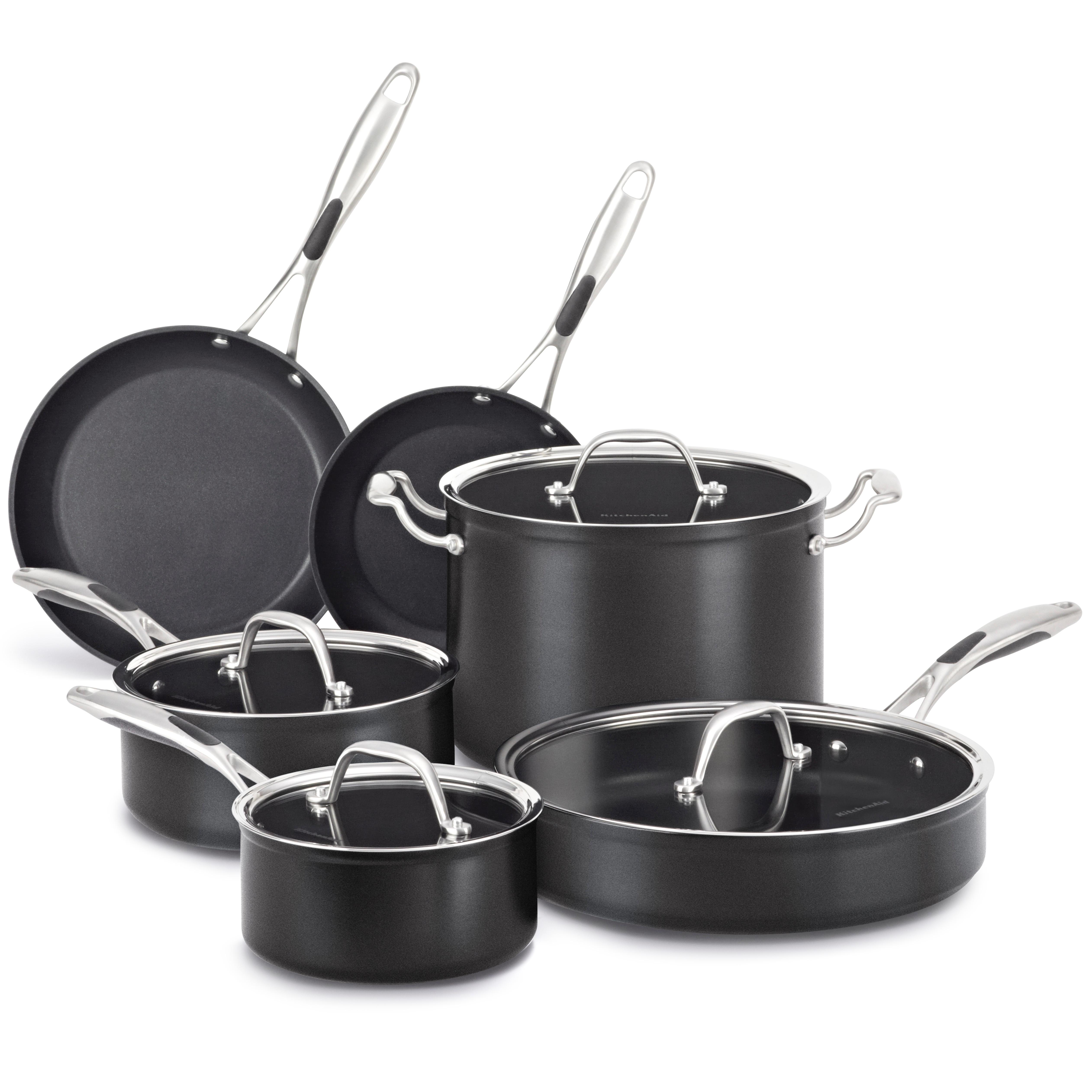 KitchenAid KCI10GPOB Cast Iron Grill and Panini Press Cookware, Onyx