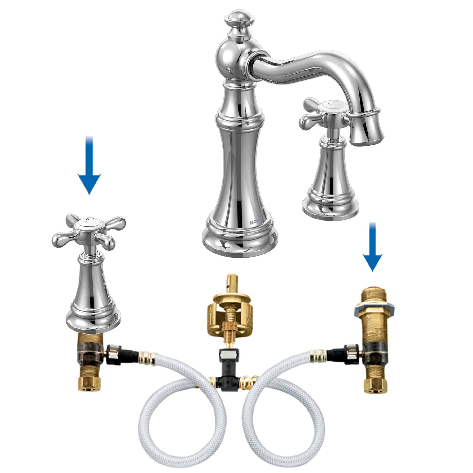 Moen TS42114 Weymouth TwoHandle High Arc Bathroom Faucet, Chrome