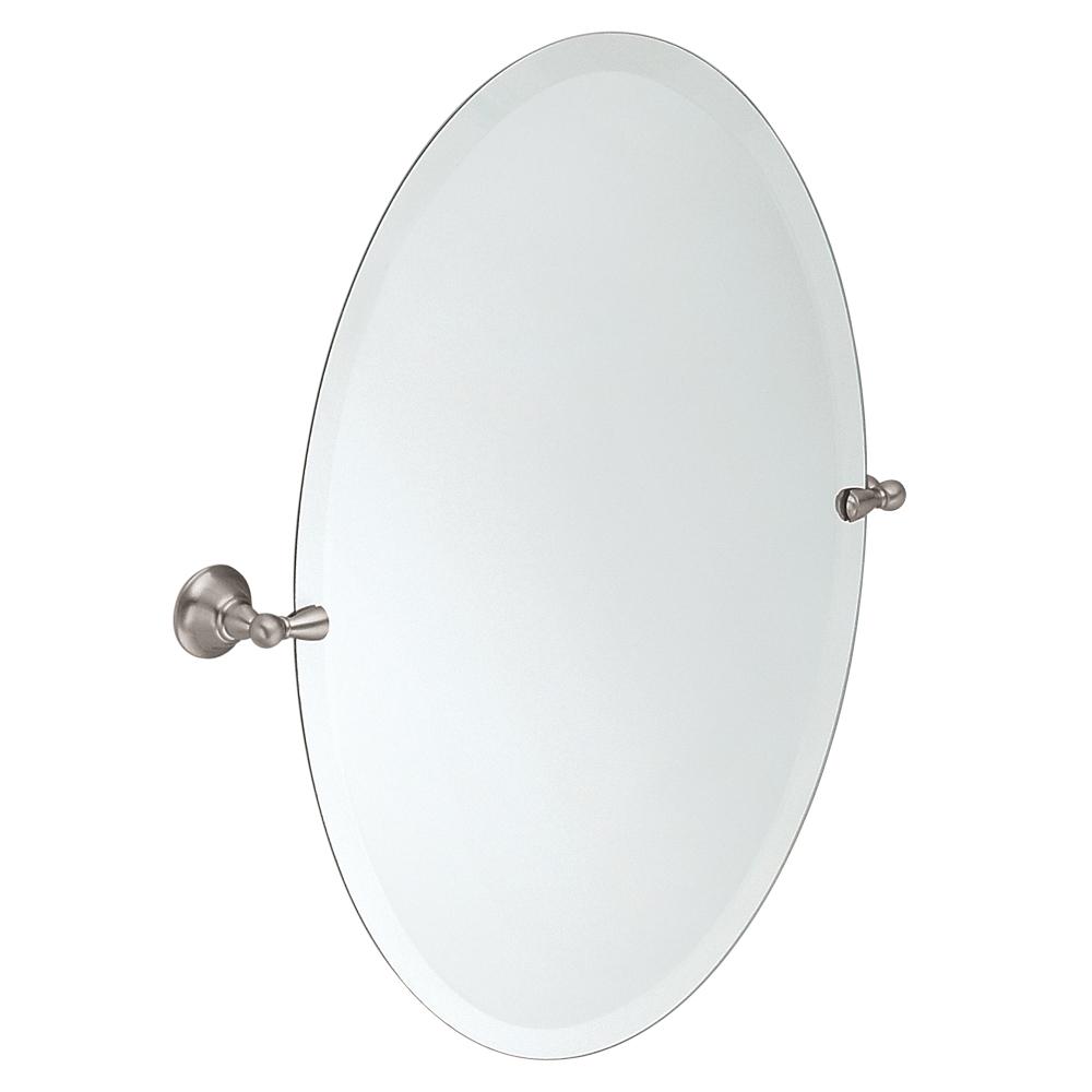 Moen DN6892BN Sage Bathroom Oval Tilting Mirror, Brushed