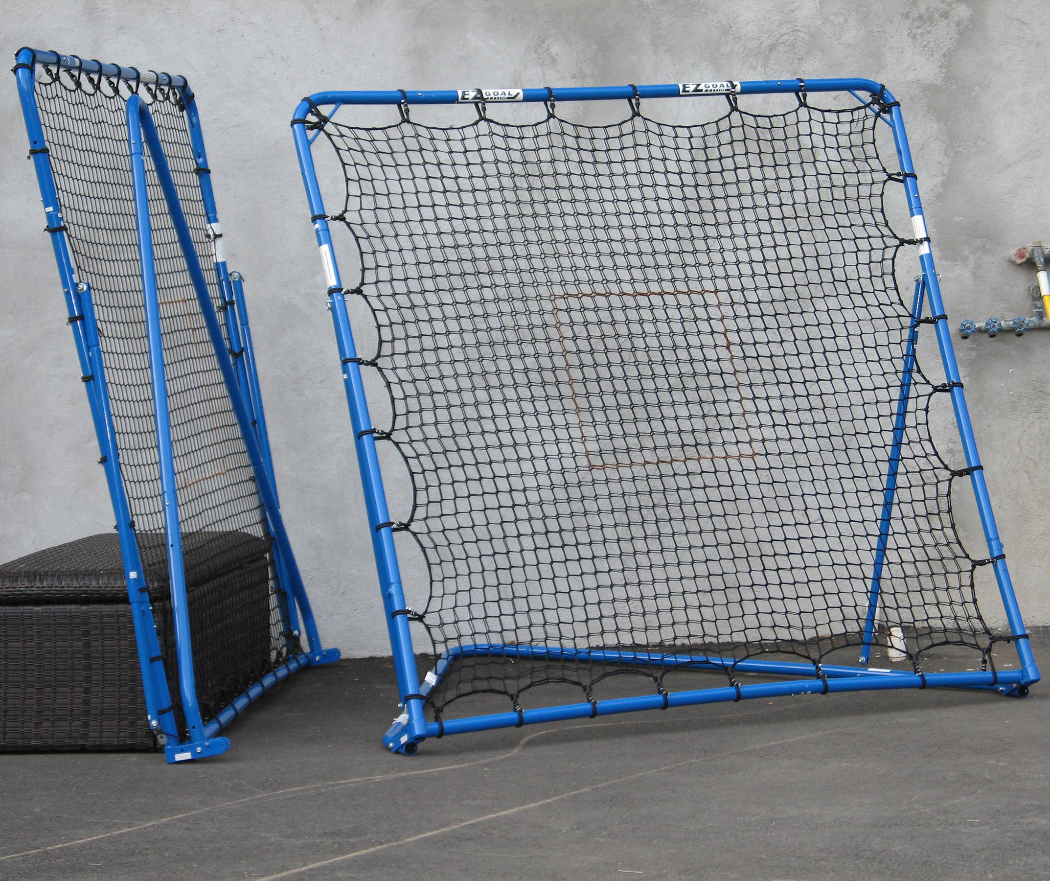EZGoal MultiSport Folding Rebounder Net, 6 x 6Feet, Blue, Practice