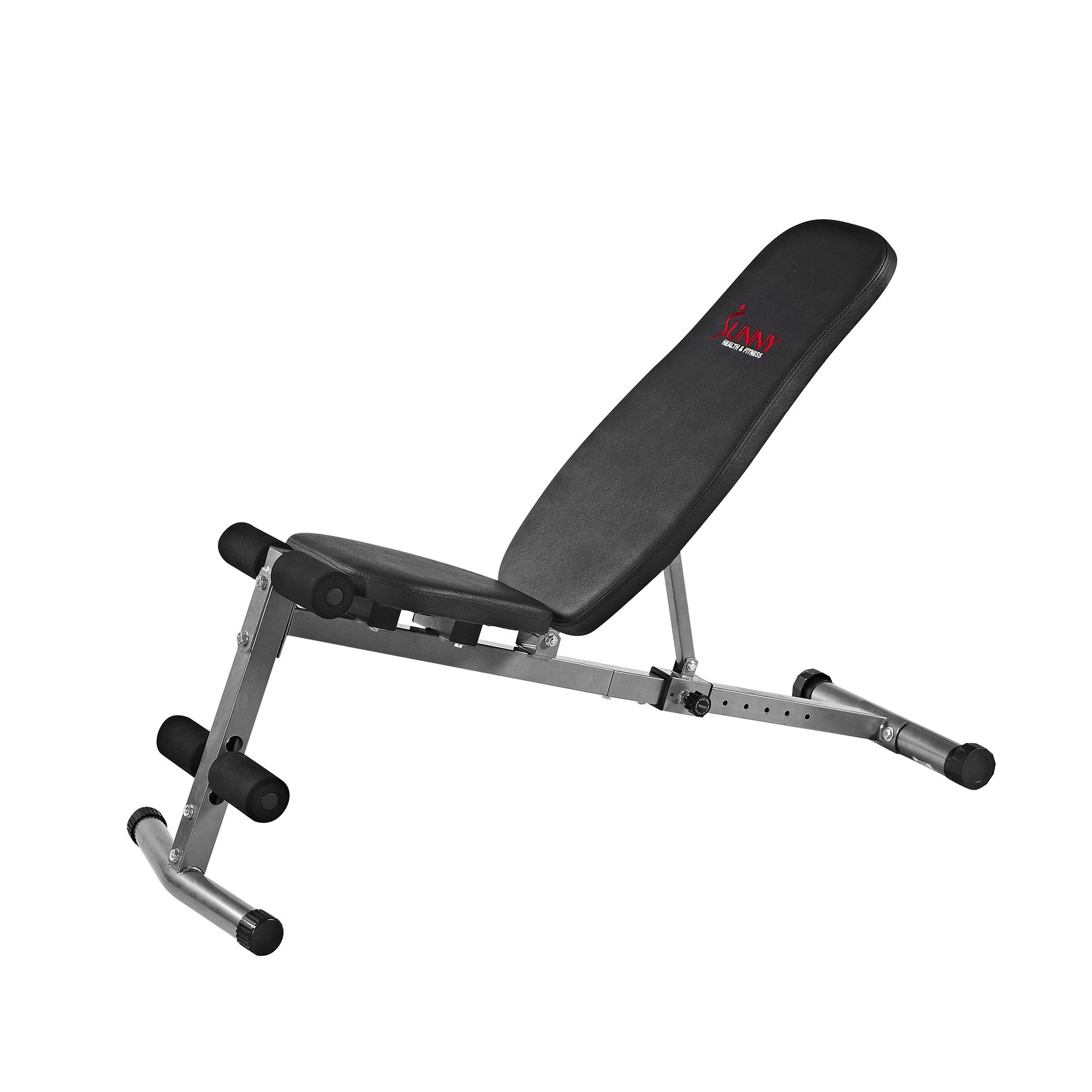 Sunny Health & Fitness SFBH6506 Flat/Incline/Decline Bench, Adjustable