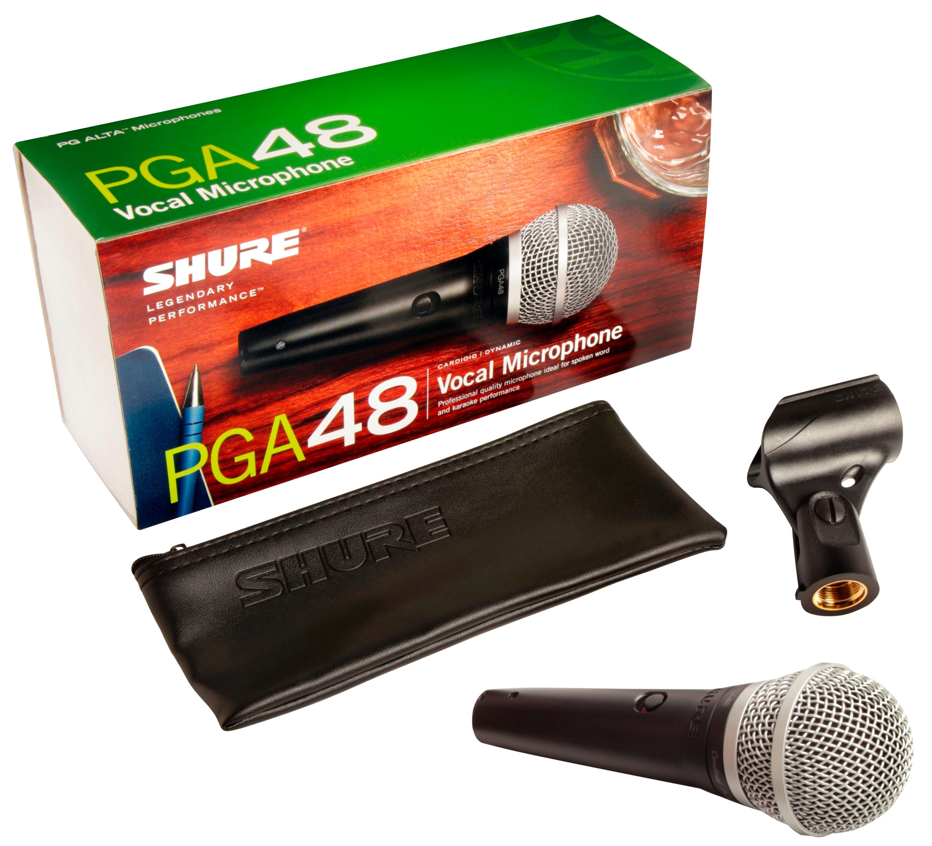 Shure PGA48LC Cardioid Dynamic Vocal Microphone with No Cable Amazon