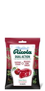 Ricola Dual Action Swiss Cherry Cough and Throat Drops