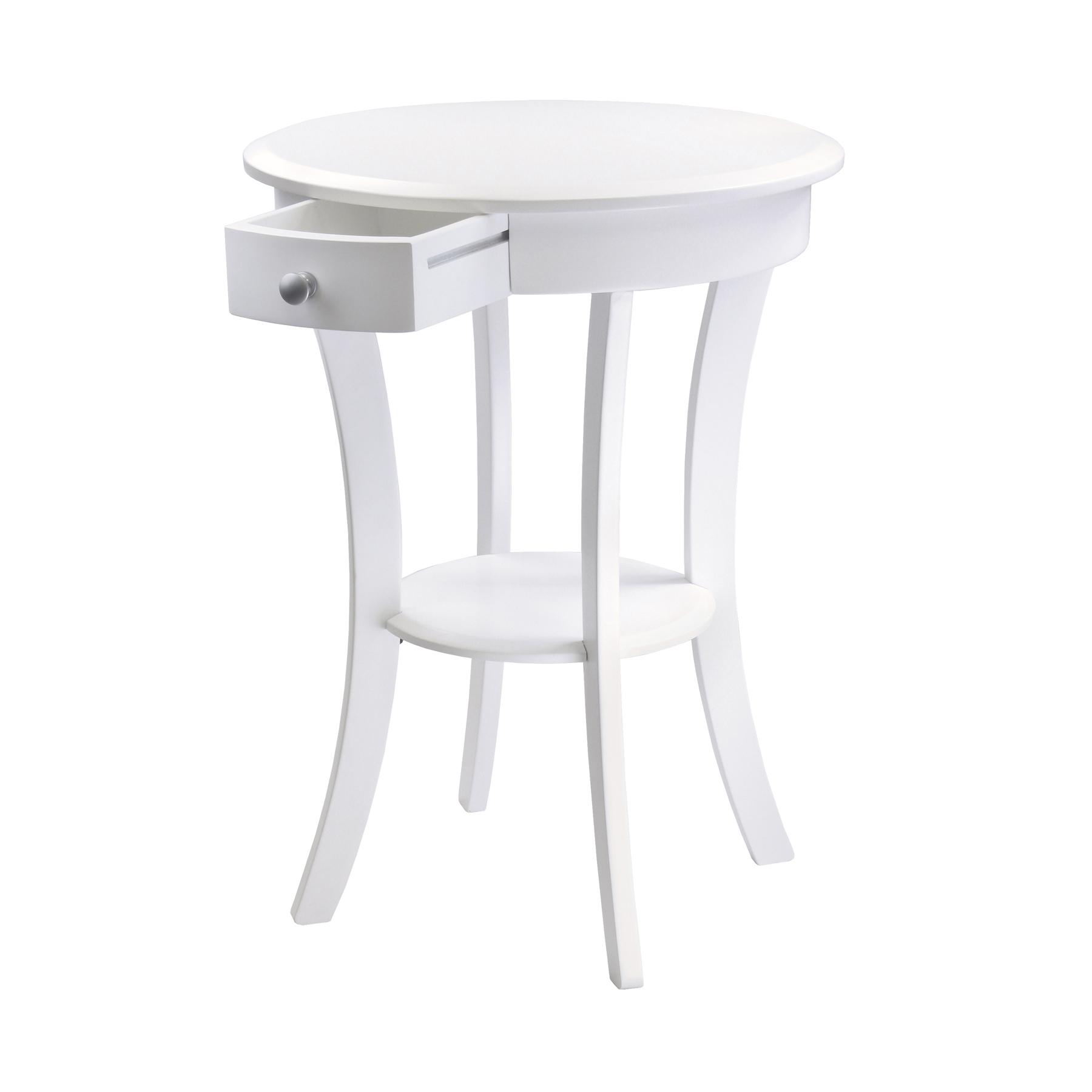 Winsome Wood Sasha Accent Table with Drawer, Curved Legs