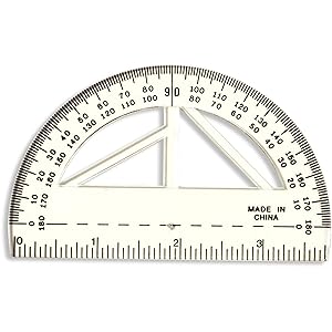 amazoncom officemate achieva 4 inch protractor and ruler clear 12