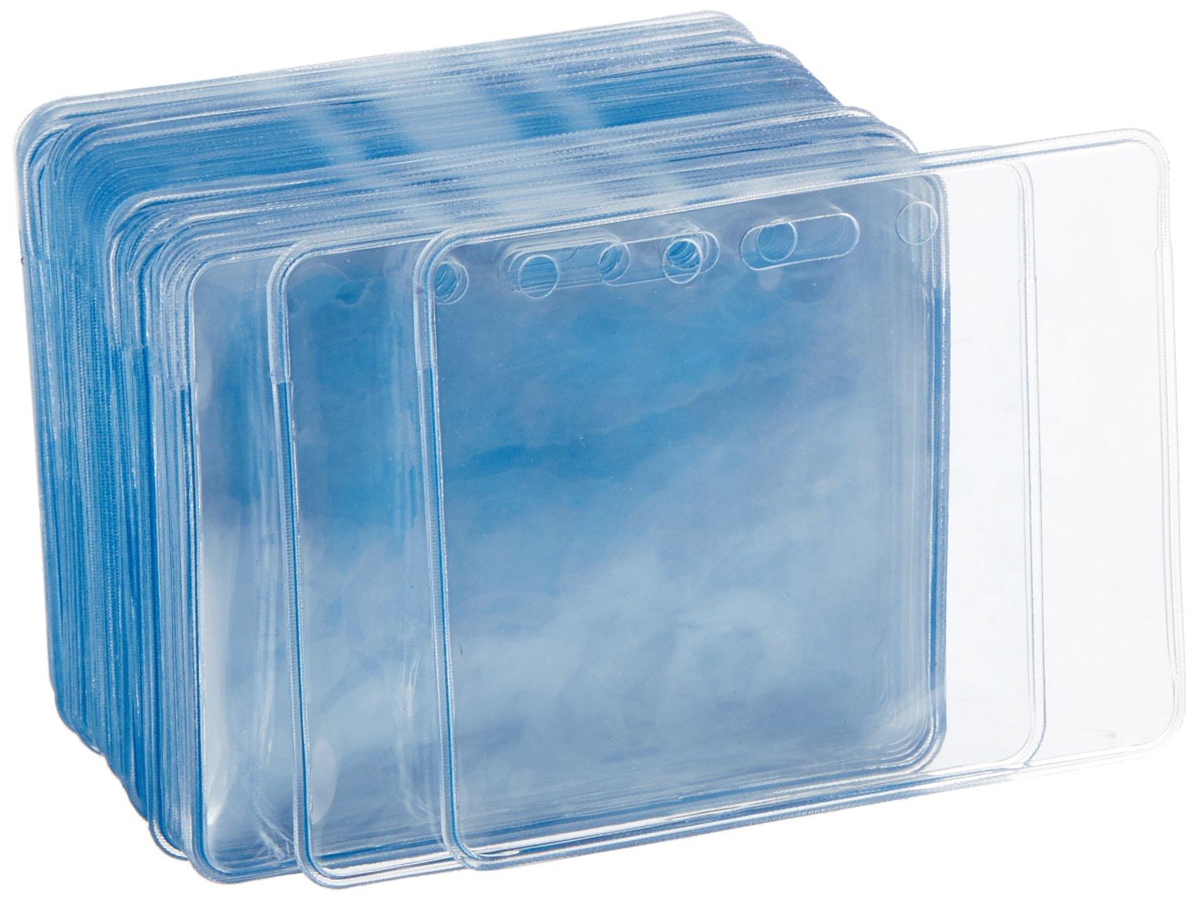 AmazonBasics Clear Name ID Badge Holder Horizontal (Pack