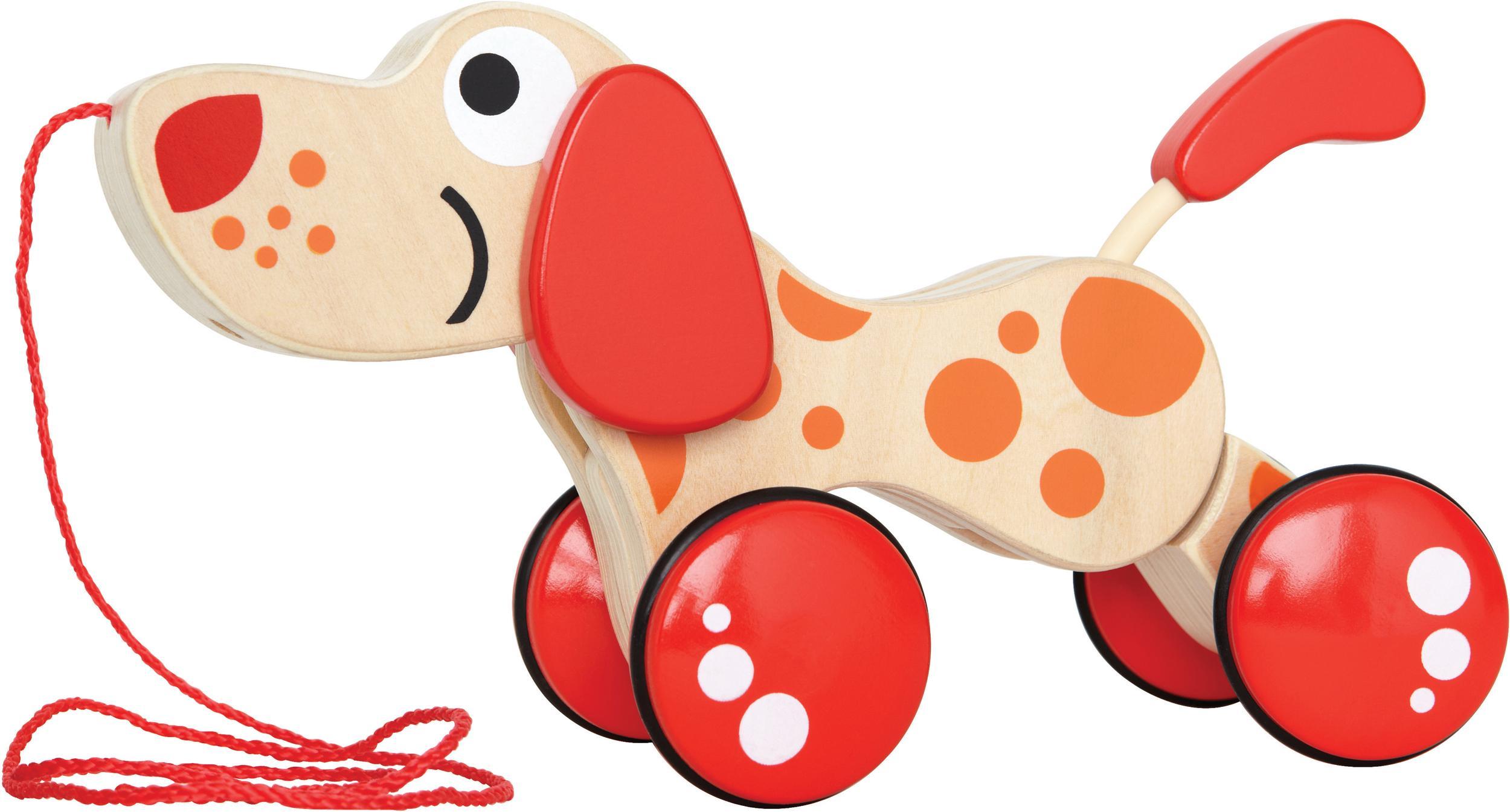 Hape WalkALong Puppy Wooden Pull Toy by Award Winning Push Pull Toy Puppy For