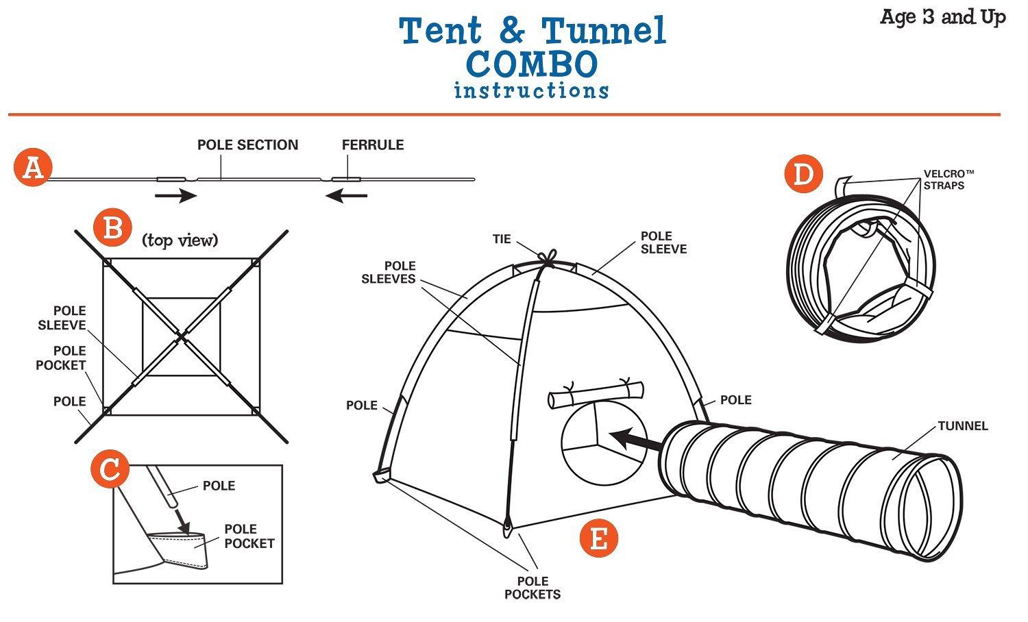 Buy Pacific Play Tents Kids Safari Fun Dome Tent and Crawl Tunnel Combo