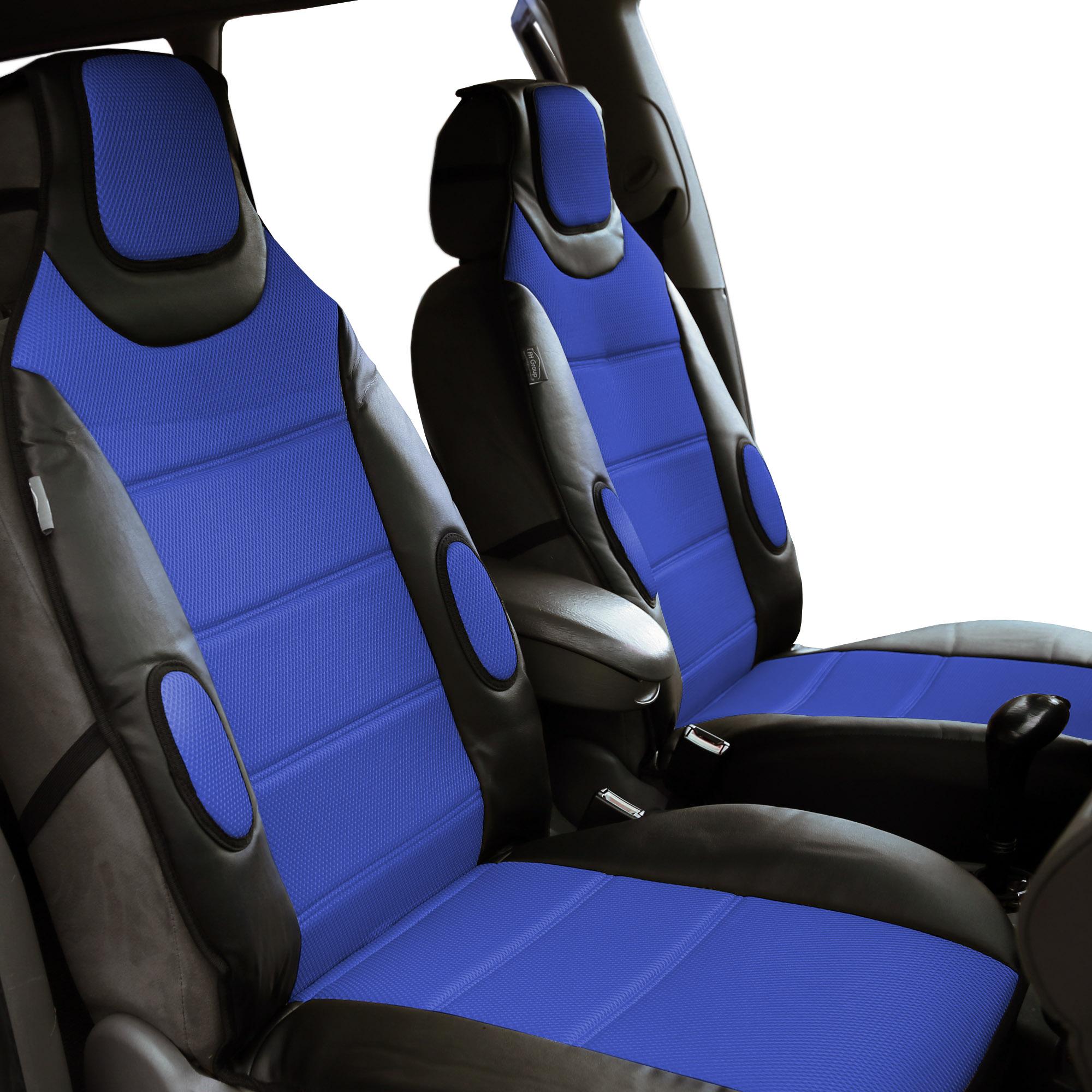 FH Group Universal Fit Front Car Seat Cushion Leatherette (Black