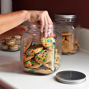 Amazon.com: Anchor Hocking 3-Piece Glass Cracker Jar