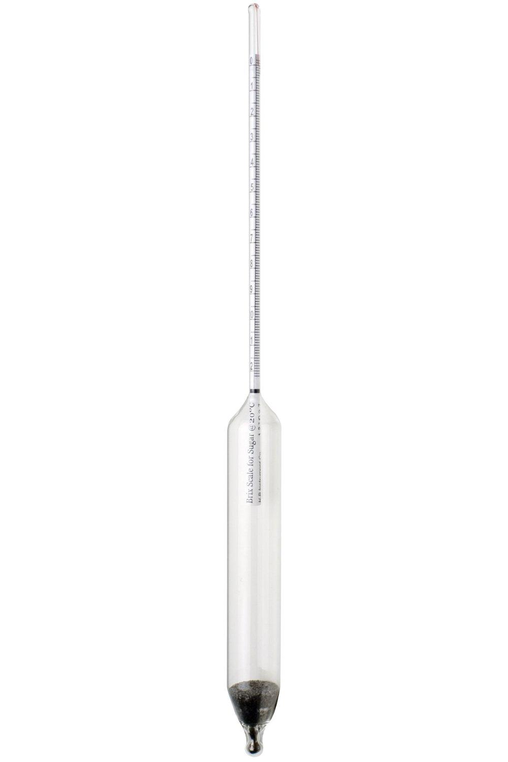 HB Instrument B618000500 PlainForm Polycarbonate Hydrometer, 0 to 80