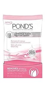 Pond's Moisture Clean Towelettes Luminous Clean 28 ct