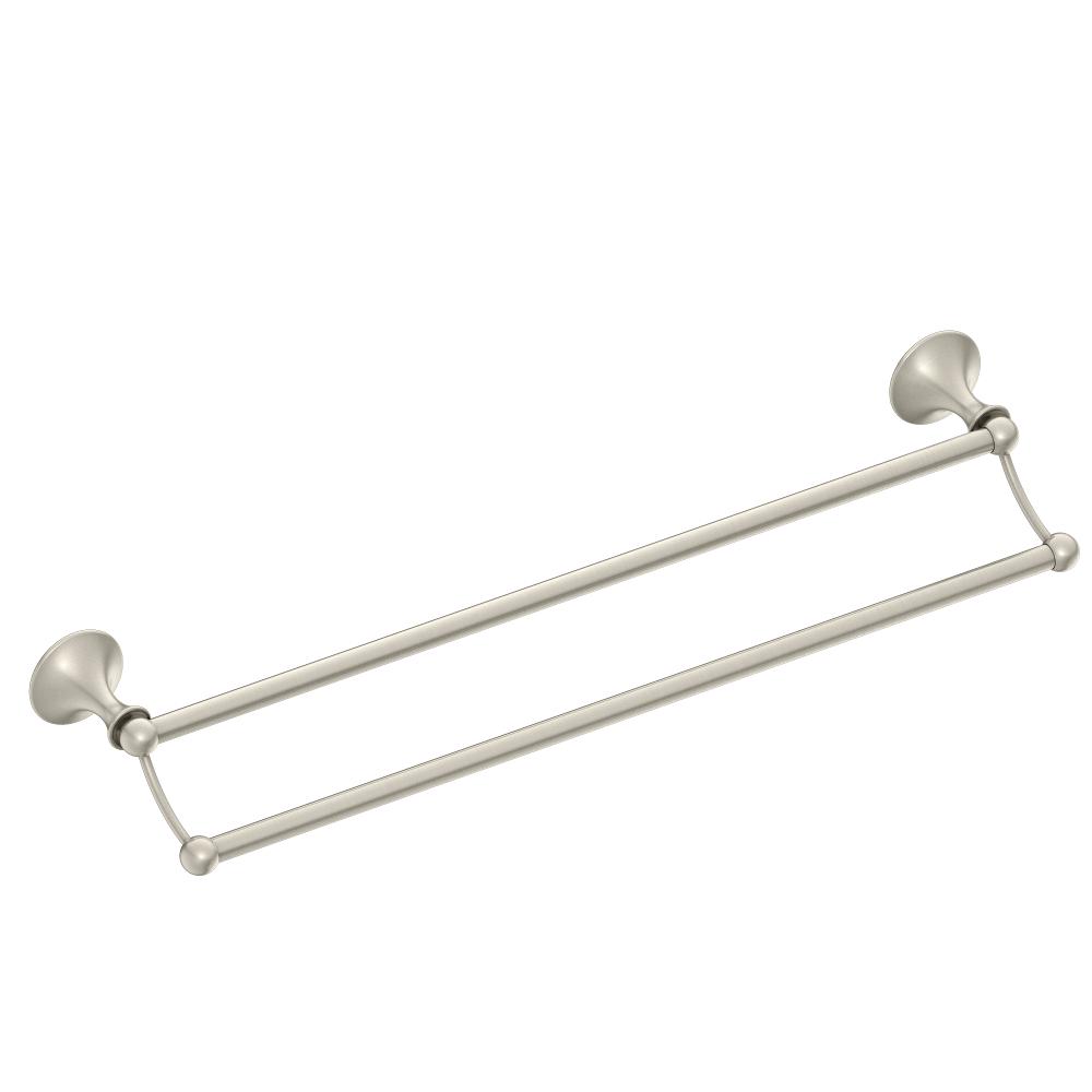 Moen DN7722BN 24Inch Lounge Double Towel Bar (Brushed Nickel), Towel