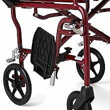 transport ultralight medline wheelchair chair desk length permanent folding footrests arms seat wide frame