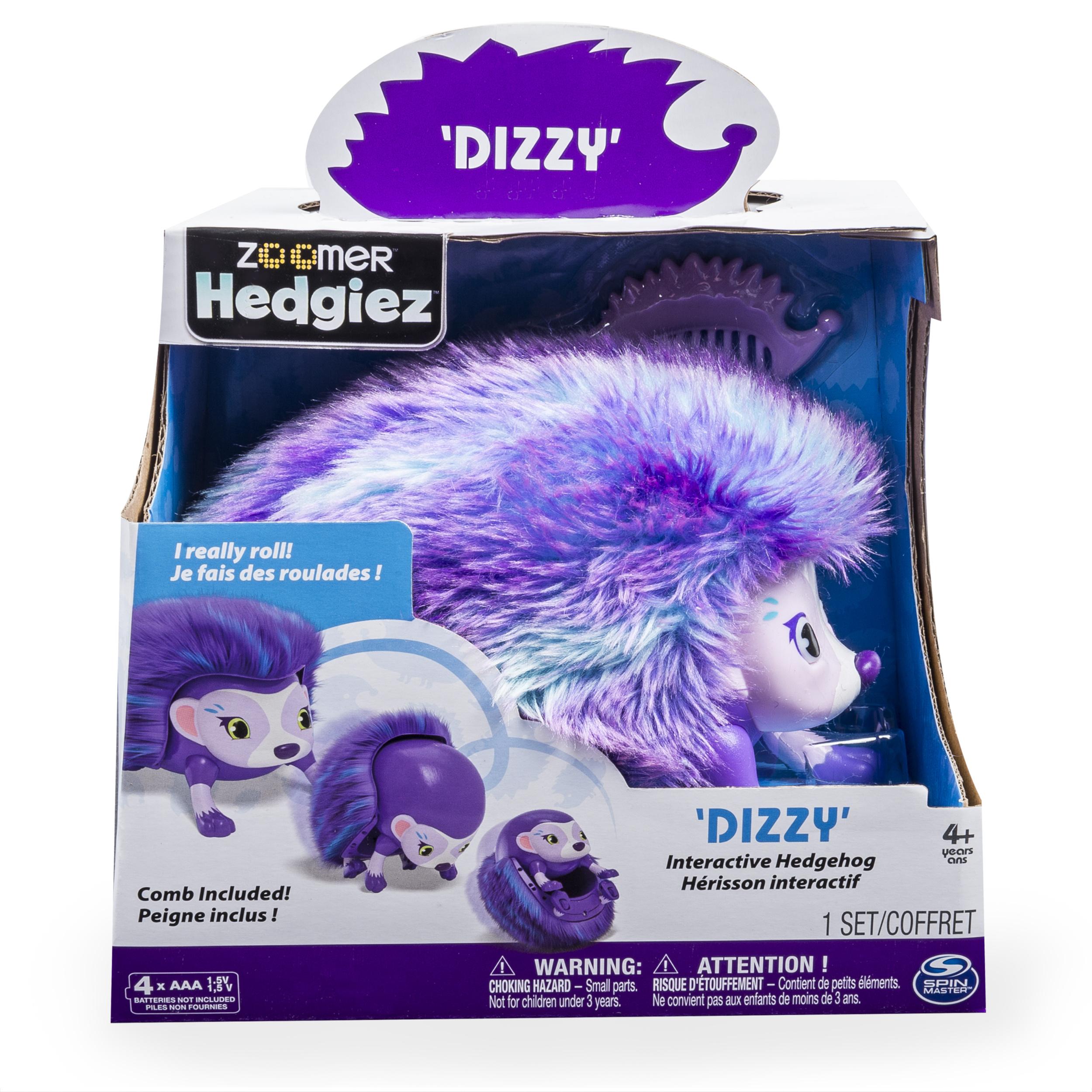 Zoomer Hedgiez, Dizzy, Interactive Hedgehog with Lights, Sounds and Sensors, by Spin
